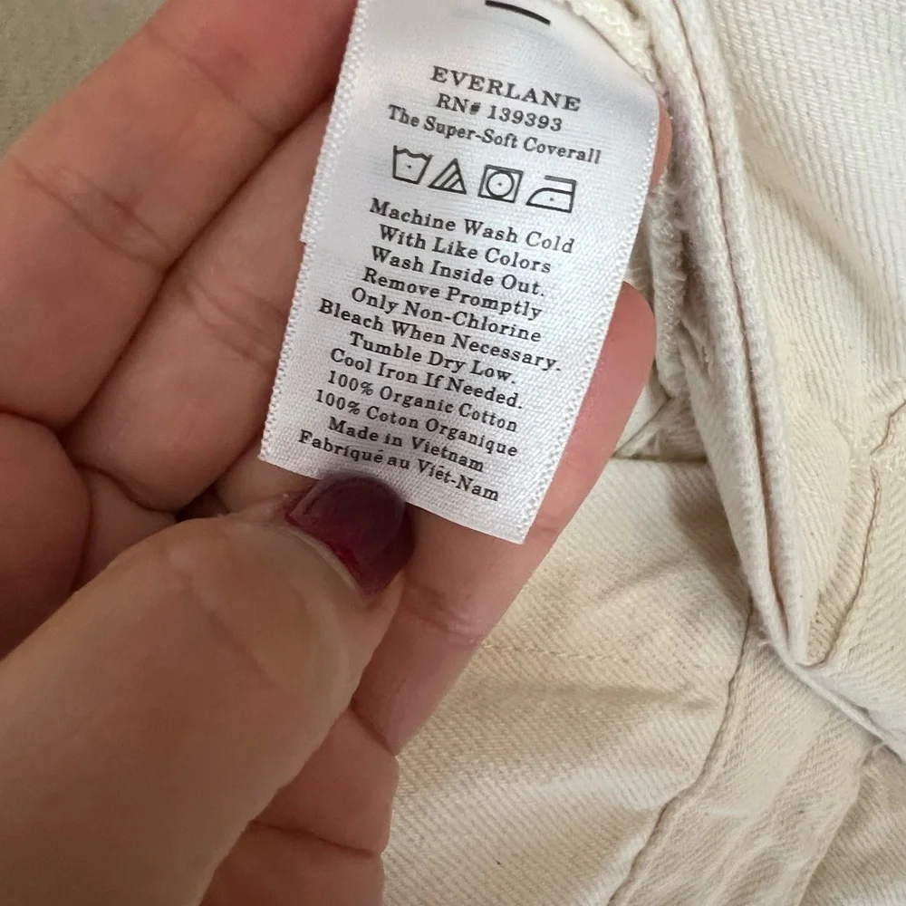 Everlane Short Sleeve‎ Denim Coveralls in Bone Size 4